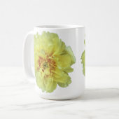 Golden Peongs on Stainless Silver Background Kaffeetasse (Vorderseite Links)