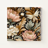 Golden Peonies & Bells - Grunge Folkloreglan Notizblock (Rückseite)