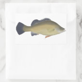 Golden Perch Rechteckiger Aufkleber (Tasche)
