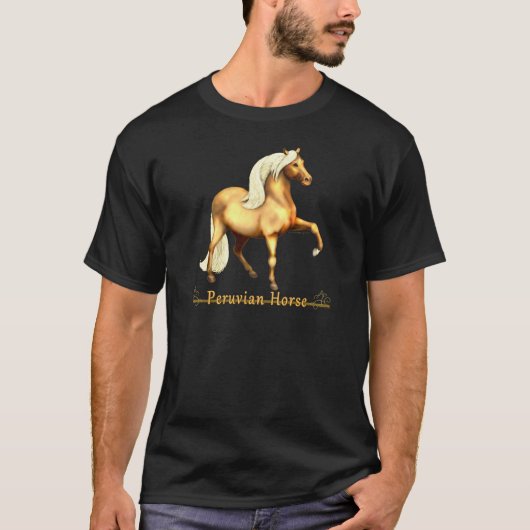 Golden Peruvian Pferd T-Shirt (Vorderseite)