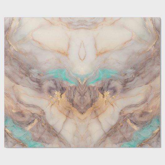 Golden Petal Geschenkpapier (Flach)