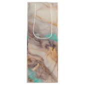 Golden Petal Geschenktüte Für Weinflaschen (Vorderseite)