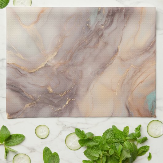 Golden Petal Geschirrtuch (Gefaltet)