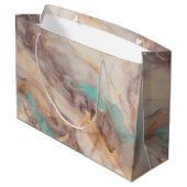 Golden Petal Große Geschenktüte (Rückseite Schrägansicht)