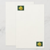 Golden Petals Stationary Briefpapier (Vorne/Hinten)