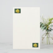 Golden Petals Stationary Briefpapier (Stehend Vorderseite)