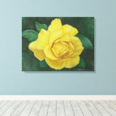 Golden Petals Wrapped Canvas Leinwanddruck (Insitu (Holzboden))