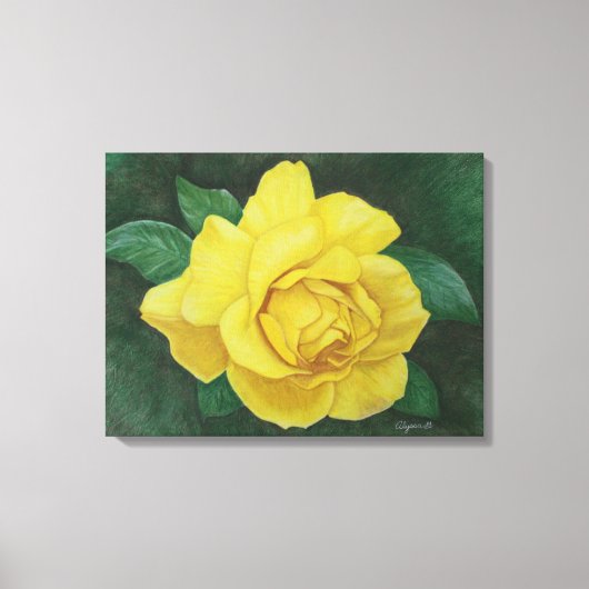 Golden Petals Wrapped Canvas Leinwanddruck (Vorderseite)