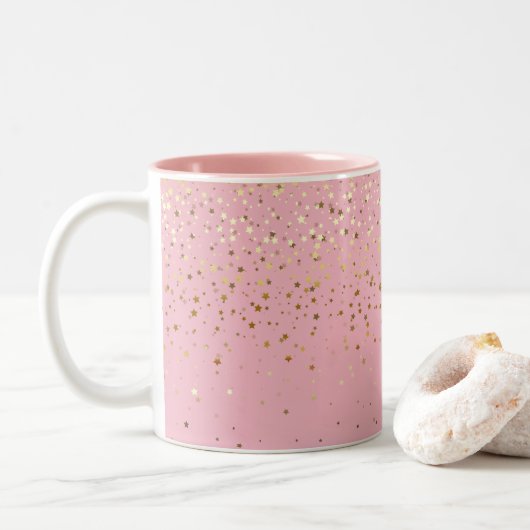 Golden Petite Stars Tasse Pink (Mit Donut)
