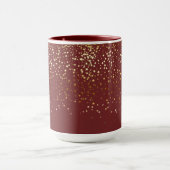 Golden Petite Stars Zwei-Tone-Kaffee Tasse-Burgund Tasse (Zentrum)