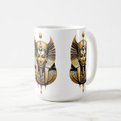 Golden Pharao in Regal Headdress Art Kaffeetasse (VorderseiteRechts)