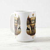 Golden Pharao in Regal Headdress Art Kaffeetasse (Vorderseite Links)