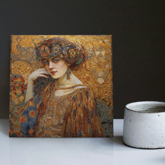 Golden Phase Gustav Klimt Mosaic Edwardian Frau Fliese