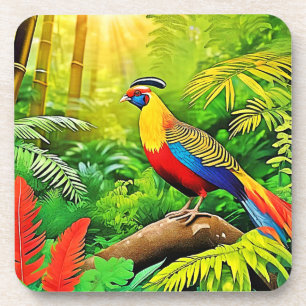 Golden Pheasant Bright Design Getränkeuntersetzer