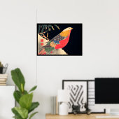 Golden Pheasant in the Snow Bird - Jakuchu (1900) Poster (Heimbüro)