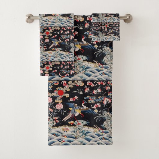 Golden Pheasant & Quing Dynastie / imperiale China Badhandtuch Set (Insitu)