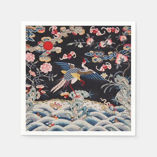 Golden Pheasant & Quing Dynastie /imperiale China Serviette (Vorderseite)