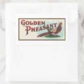 Golden Pheasant Rechteckiger Aufkleber (Tasche)