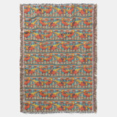 Golden Pheasant Retro Decke (Vorderseite Vertikal)