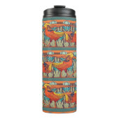 Golden Pheasant Retro Thermosbecher (Vorderseite)