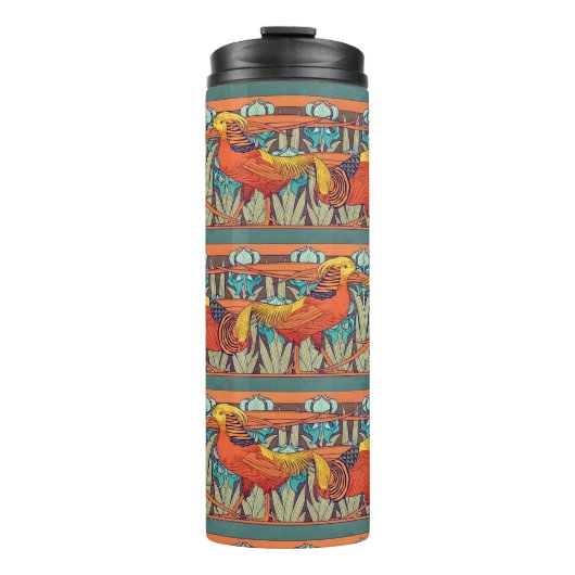 Golden Pheasant Retro Thermosbecher (Vorderseite)