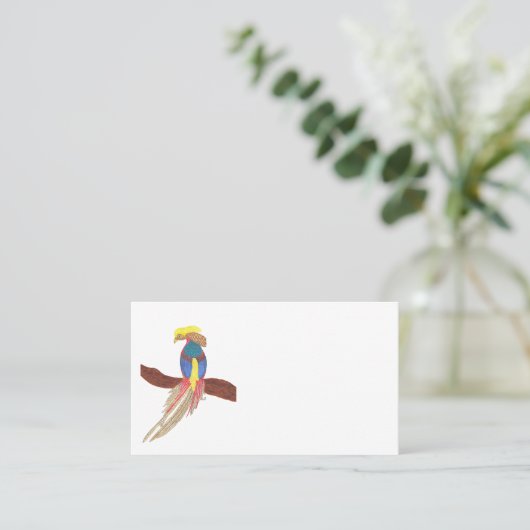 GOLDEN PHEASANT VISITENKARTE (Stehend Vorderseite)