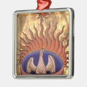 Golden Phoenix Bird aus der Flamme Ornament Aus Metall (Links)