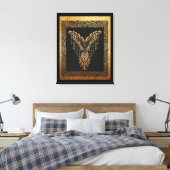 Golden Phoenix Elegance Leinwanddruck (Insitu (Schlafzimmer))