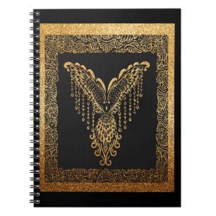 Golden Phoenix Elegance Notizblock