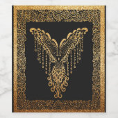 Golden Phoenix Elegance Weinetikett (Einzelnes Label)