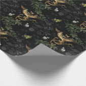 Golden Phoenix & Foliage Geschenkpapier (Ecke)
