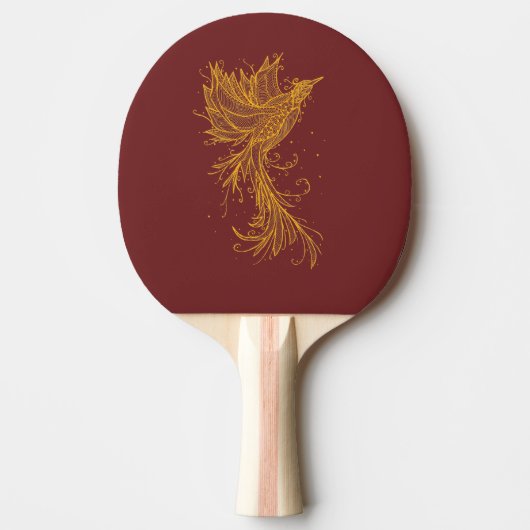 Golden Phoenix Red and Blue Ping Pong Paddle Tischtennis Schläger (Vorderseite)