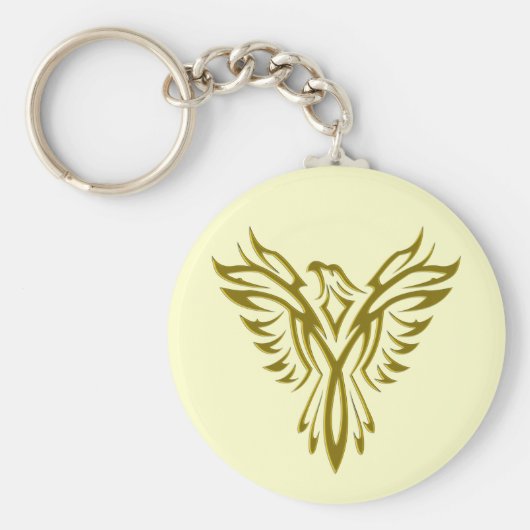 Golden Phoenix Rising Schlüsselanhänger (Vorne)