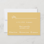 Golden Phoenix Rising Wedding RSVP Card Karte (Rückseite)