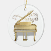 Golden Piano Keramik Ornament (Links)