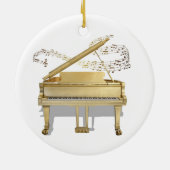 Golden Piano Keramik Ornament (Hinten)