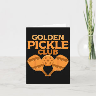 Golden Pickle Club Lustige Pickleball-Spieler Pick Karte
