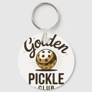 Golden Pickle Club lustige Pickleball-Spieler Schlüsselanhänger