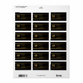 Golden Pig Year 2019 Address Labels Adressaufkleber (Vorne)