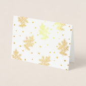 Golden Pine Boughs Weihnachtskarte Folienkarte (Vorderseite)