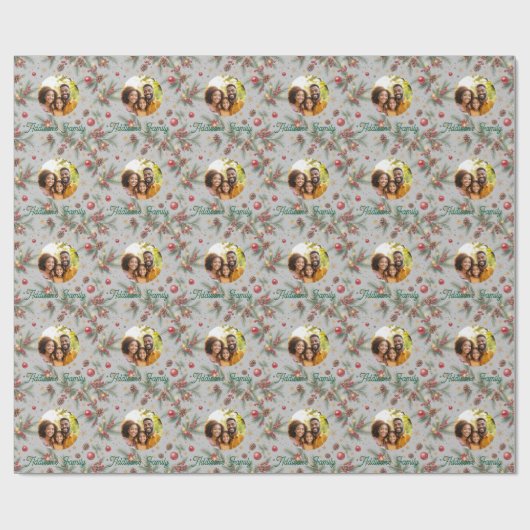 Golden Pine Frame Geschenkpapier (Flach)