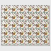 Golden Pine Frame Geschenkpapier (Flach)