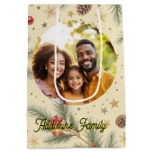 Golden Pine Frame Mittlere Geschenktüte (Rückseite)