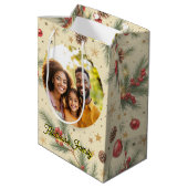 Golden Pine Frame Mittlere Geschenktüte (Rückseite Schrägansicht)