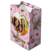 Golden Pine Frame Mittlere Geschenktüte (Rückseite Schrägansicht)