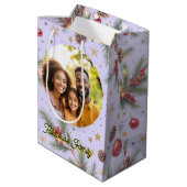 Golden Pine Frame Mittlere Geschenktüte (Rückseite Schrägansicht)