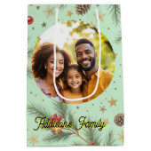 Golden Pine Frame Mittlere Geschenktüte (Rückseite)