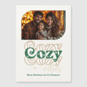 Golden Pine Holiday Keepake Weihnachts-Foto Magnetkarte (Vorderseite)