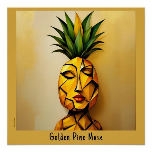Golden Pine Muse - Glossy Poster (Vorderseite)