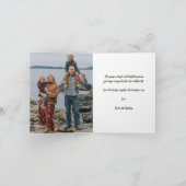 Golden Pine Trees Frohe Weihnachten Dunkles grünes Karte (Innenseite)